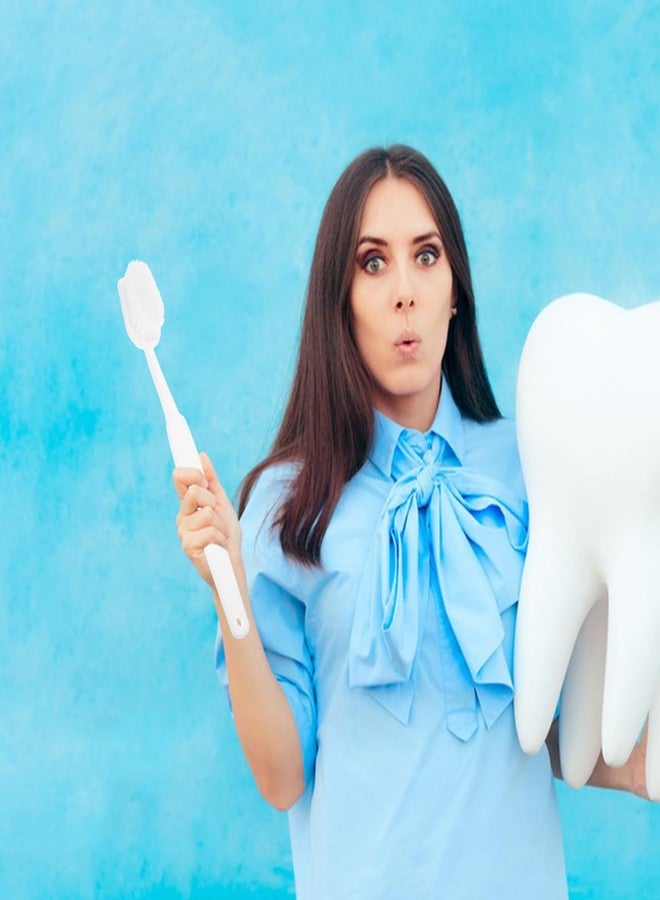 BCOATH Large Toothbrush Jumbo Toothbrush Prop Huge Ornament Party Decorative Giant Head Outfits Huge Prop White Hangable Soft Brush Abs - Image 2